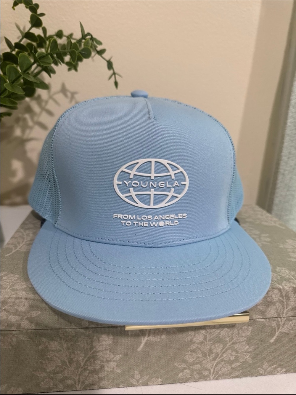YoungLA Light Blue Trucker Hat